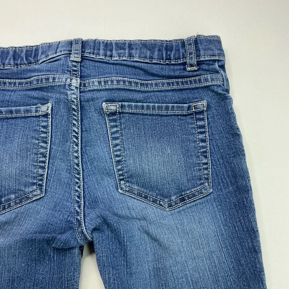 The Children's Place Blue Flare Jeans Kids Sz 10 Braided Pocket Adjustable Waist